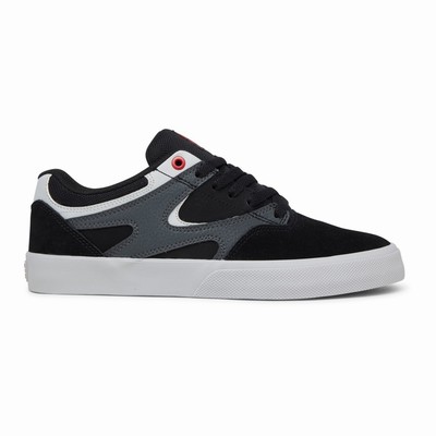 DC Kalis Vulc Men's Black/Red Skate Shoes Australia Sale EMP-172